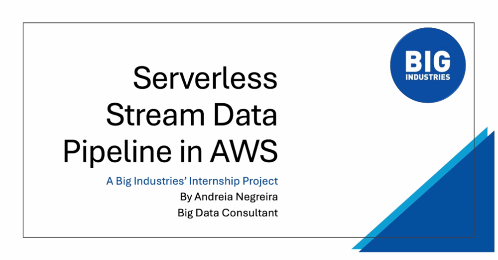 Serverless Stream Data Pipeline in AWS